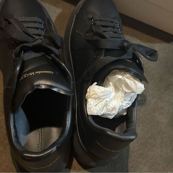 Alexander McQueen Larry Sneakers Black 553761 US Men's 12 w/ Box - Picture 3 of 9